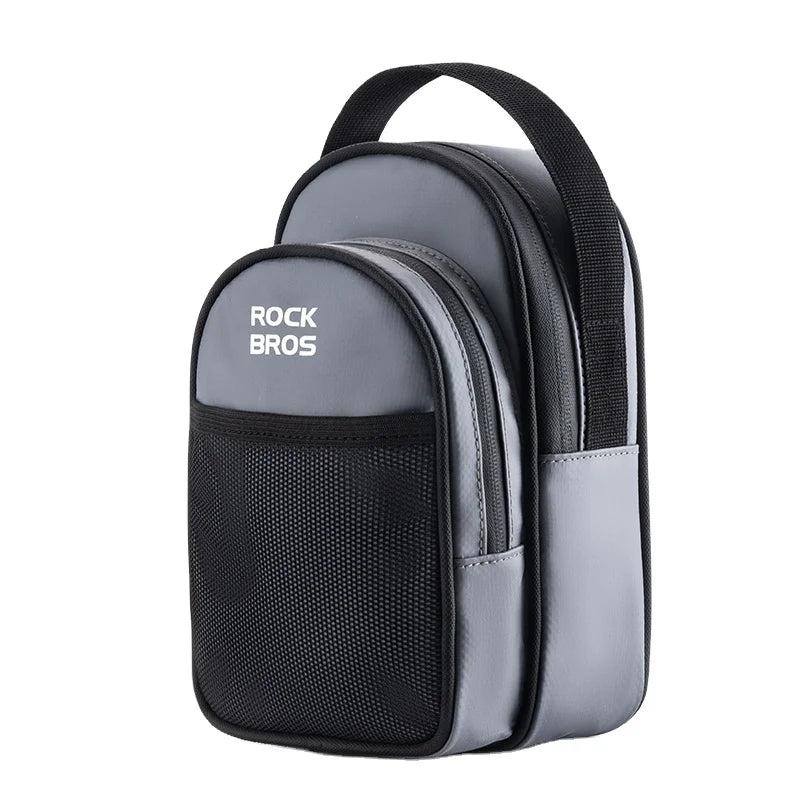 ROCKBROS Folding Bike Handlebar Bag Electric Scooters E-bike Bicycle Bag Front Storage Bicycle Front Fork Bag