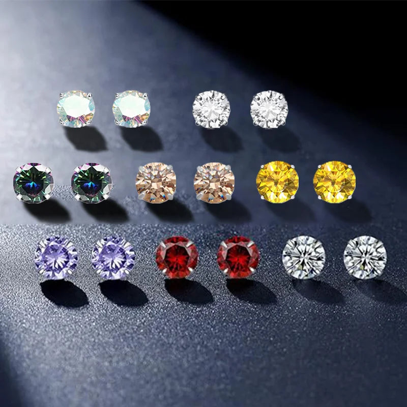 G23 Titanium Children's Internally Threaded Labret Nose Earring Piercing Tops Bezels for Zircon Gem Setting Wedding Engagemen