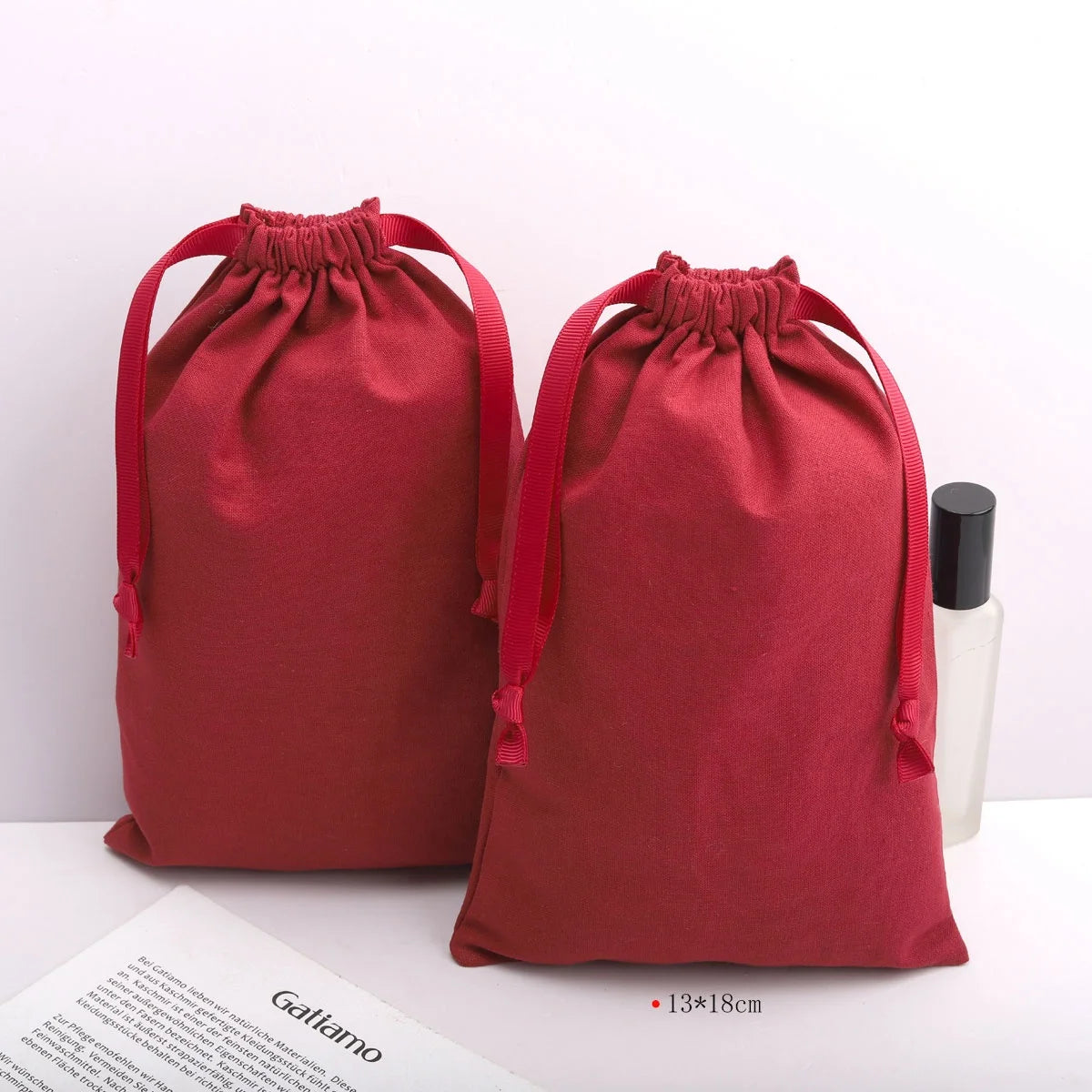 Wholesale Small Cotton Pouch Bag Muslin Cotton Jewelry Gift Cosmetic Makeup Drawstring Dust Bag