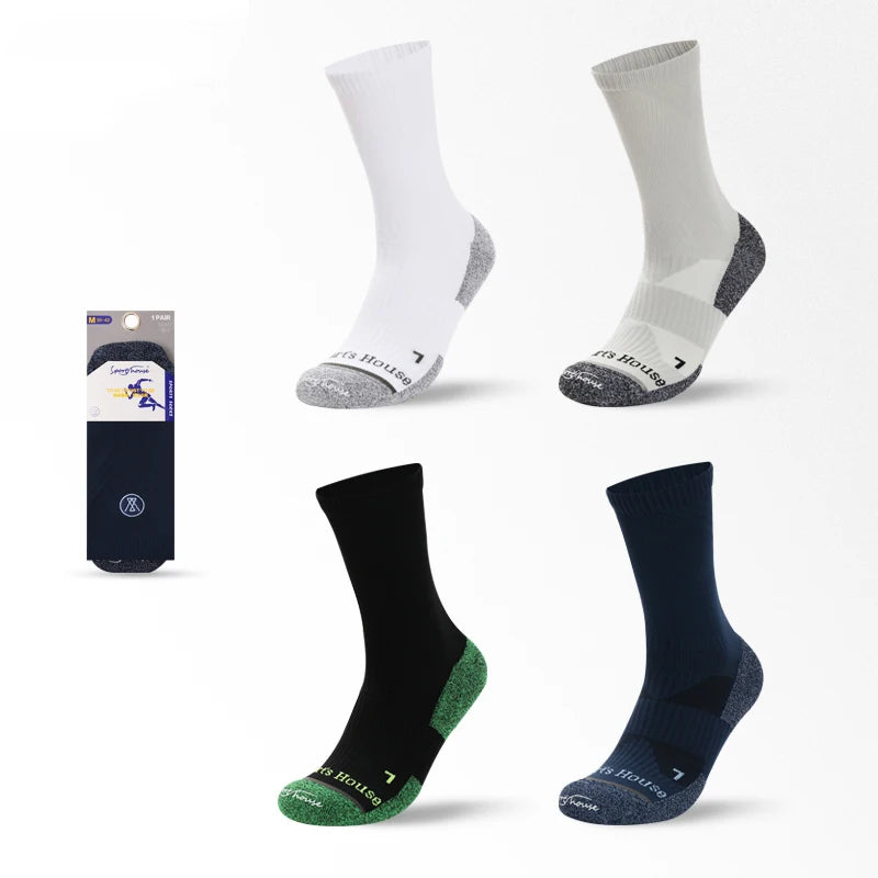 Breathable Comfortable Sport Sock Men Athletic Running Sock Compression Crew Running Socks