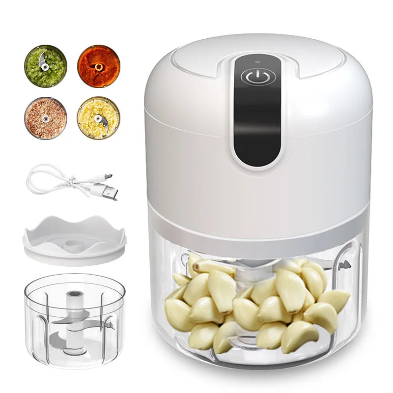 Smart Mini USB Charging Electric Garlic & Vegetable Chopper Kitchen Food Processor Accessories