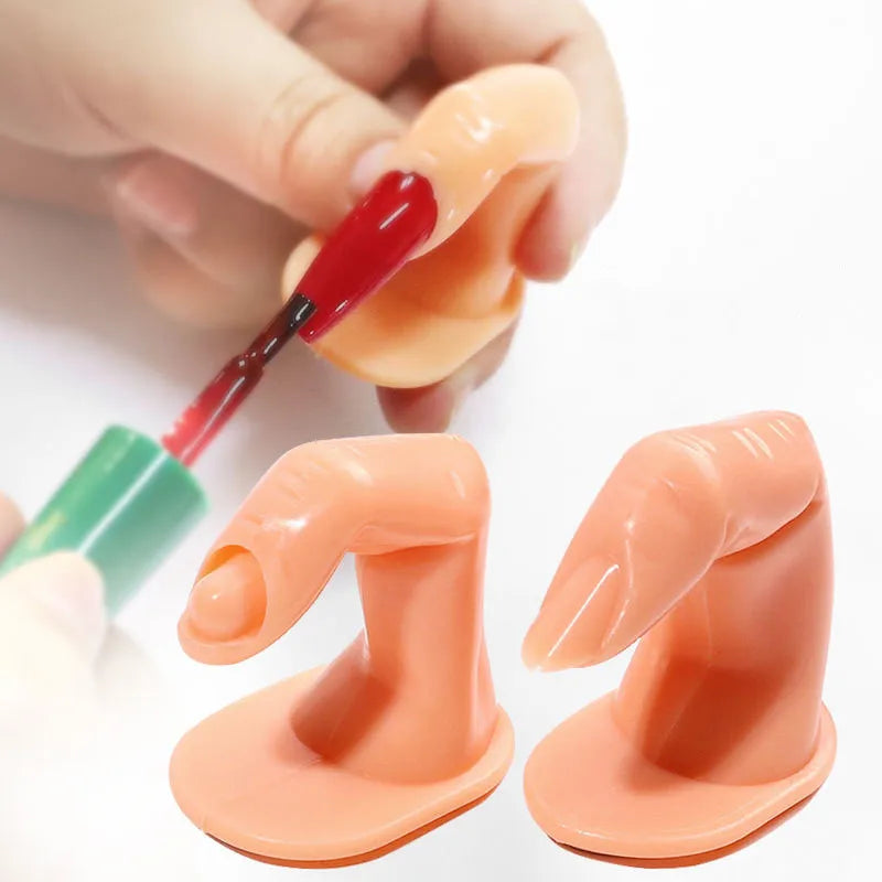 Misscheering 1PCS Plastic Practice Finger Acrylic Nail Tips Practise Hand Model Fingers Training Manicure Display Nail Tools