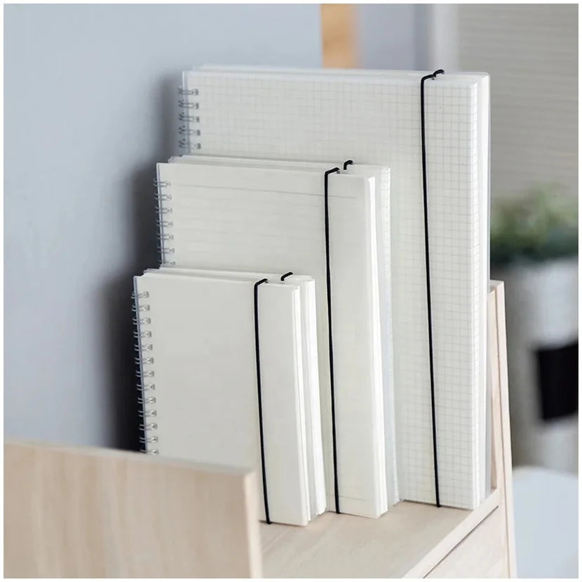 New Loose Leaf Hardcover Office School Spiral Notebook Stationery Supplies A6 A5 B5 80sheets Dots Line Grid Paper Customize L