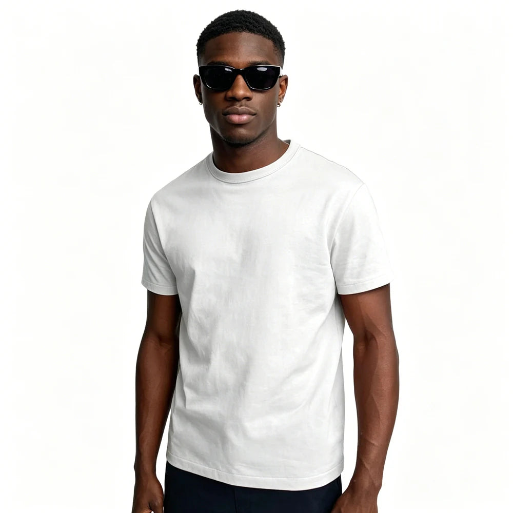 Wholesale Custom Printing White Blank Regular Fit Men Knitted Sporty T-Shirt 100% Cotton Custom Logo 3D Pattern Breathable Qu