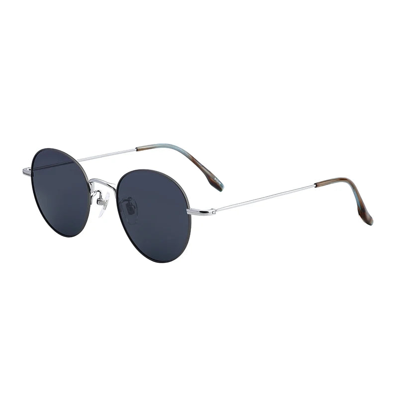 Customer Logo Gold TAC Lens Unisex Titanium Frame Sunglasses with Polarized Lenses