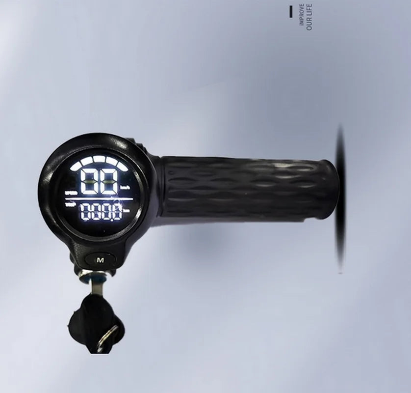 Electric Scooter Throttle+LCD Display Screen+M BUTTON+Lock E-BIKE Parts Handle Speed Control GRIP MOTORBIKE ACCELERATOR