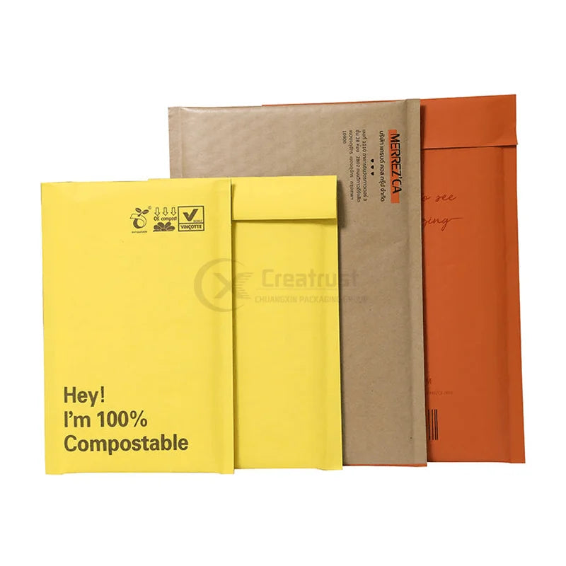 GDCX Custom Kraft Mailers Eco Padded Envelopes Customized Kraft Paper Poly Envelope Paper Packaging Brown Kraft Paper Mailer 