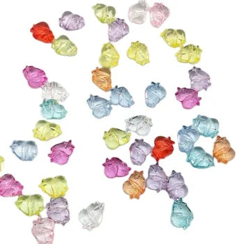 Wholesale Colorful Transparent Heart Spacer Beads for Handmade Jewelry Making