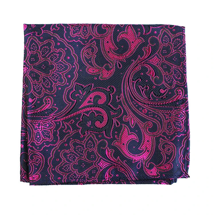 Floral Pocket Square Vintage Men British Design Handkerchief Custom Suit Accessories Hanky Pocket Square Paisley