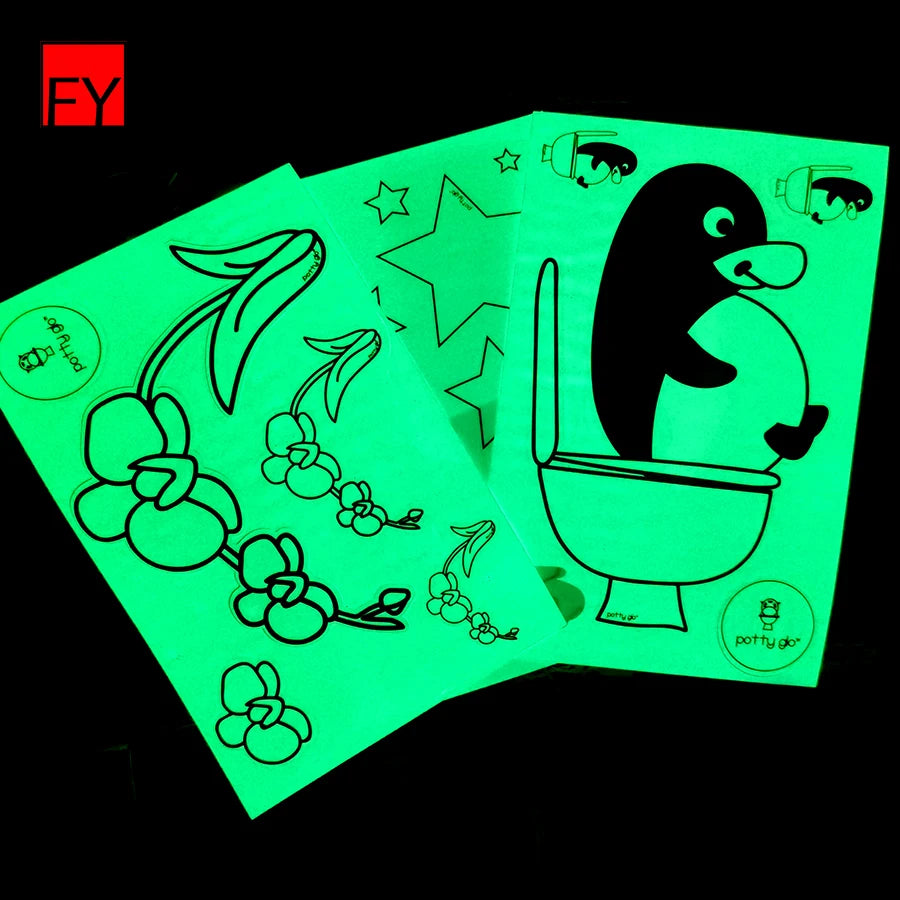 Sticker Wall Vinyl Luminous Custom Label Printable Animals Room Die Cut Kids Adhesive Sheet Glow in the Dark Printing Sticker