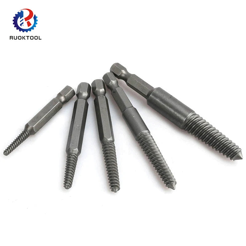 6PCS Household Bolt Remover Extractor De Tornillos 6Pcs Damaged Hex Shank  Screw Extractor for Damaged Screws