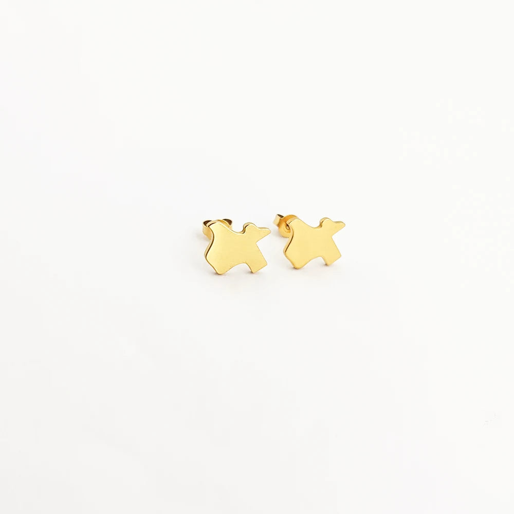 Texas Earrings Pendientes De Acero Inoxidable Jewelry Making Supplies Matte Gold Earring Country Earrings 14k Laminated Gold