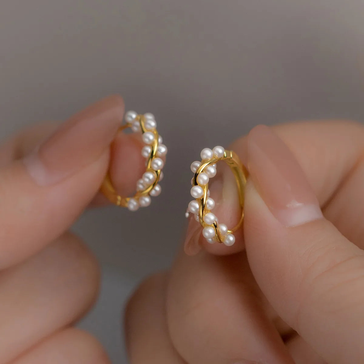 18 K Gold Plated Jewelry Huggies Earrings Silver 925 Earrings Women's Earrings Silver 925 Jewelry