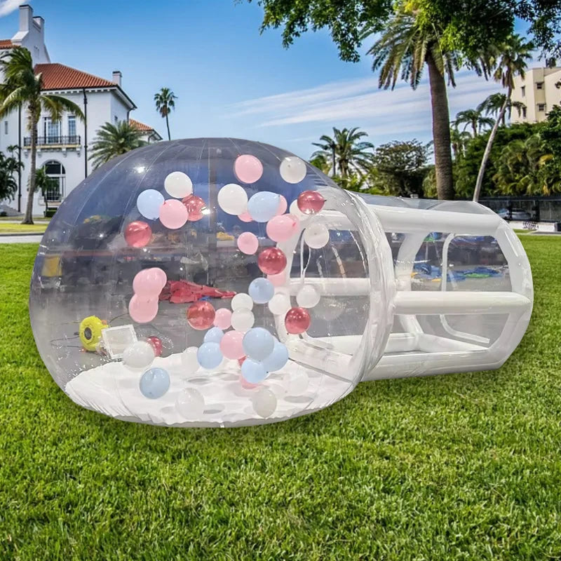White Clear Bubble Houses Trampoline Tent Outdoor Party Jump House Bouncer Bouncy Balloon Inflatable Bubble Houses for Kids