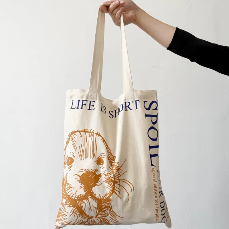 Eco-Friendly Large Cotton Canvas Tote Bag Thin Muslin Reusable Organic Shopping Bag with Custom Logo Printing Gifts Promotion