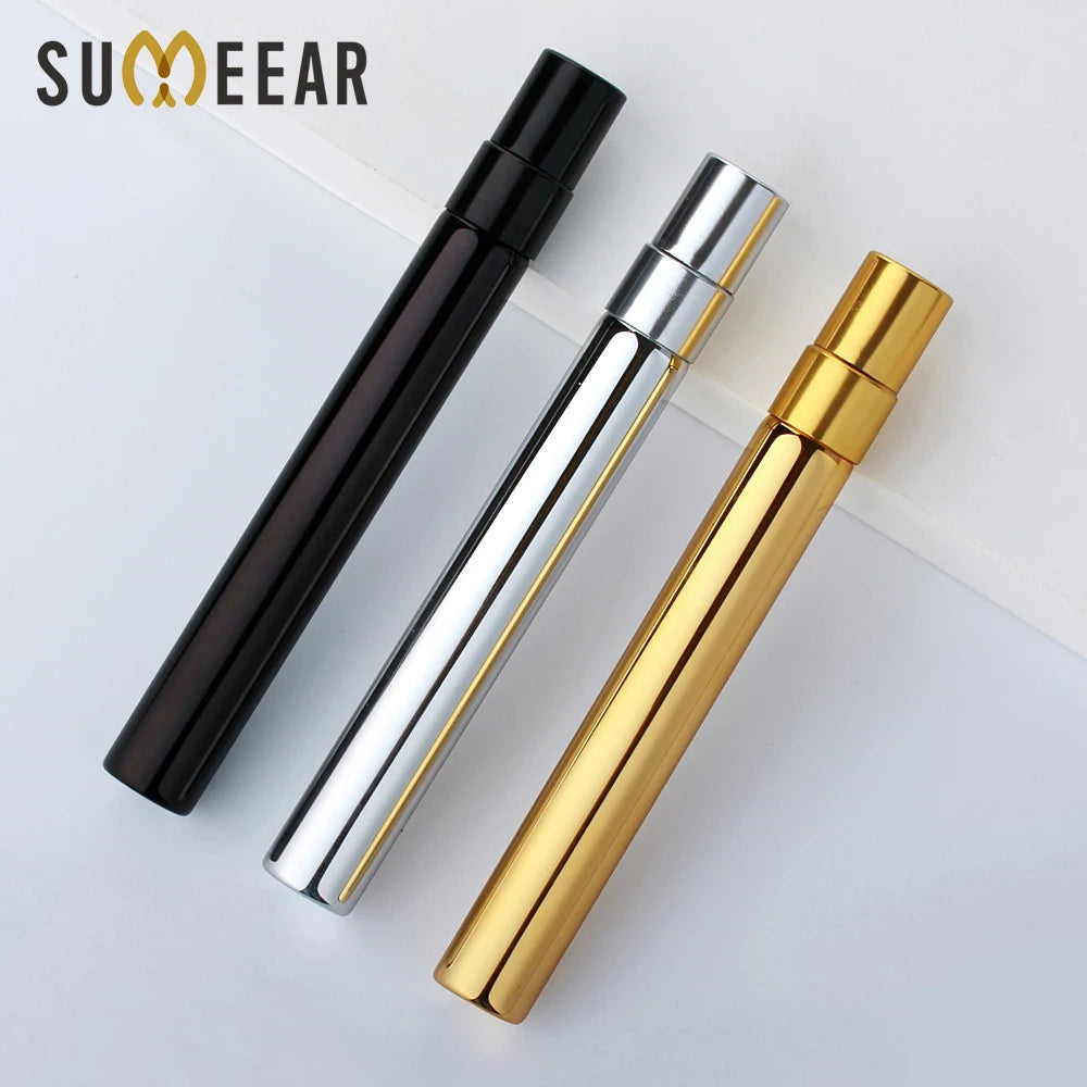 SUMEEAR Luxury Electroplated Flat Glass Perfume Bottles 2ml 3ml 5ml 10ml UV Glass Pump Sprayer Refillable Custom Logo Persona
