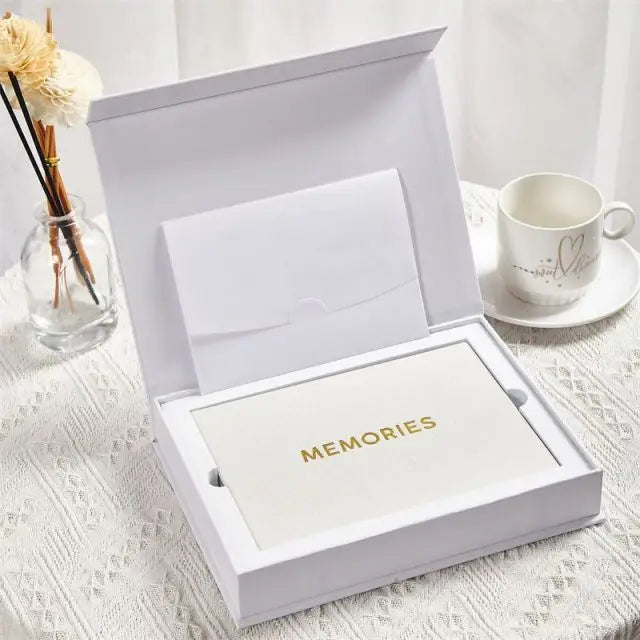 Professional 7-Inch High-Definition IPS Screen Handmade Square Memory Video Greeting Wedding Postcard Custom Linen Leather Pa