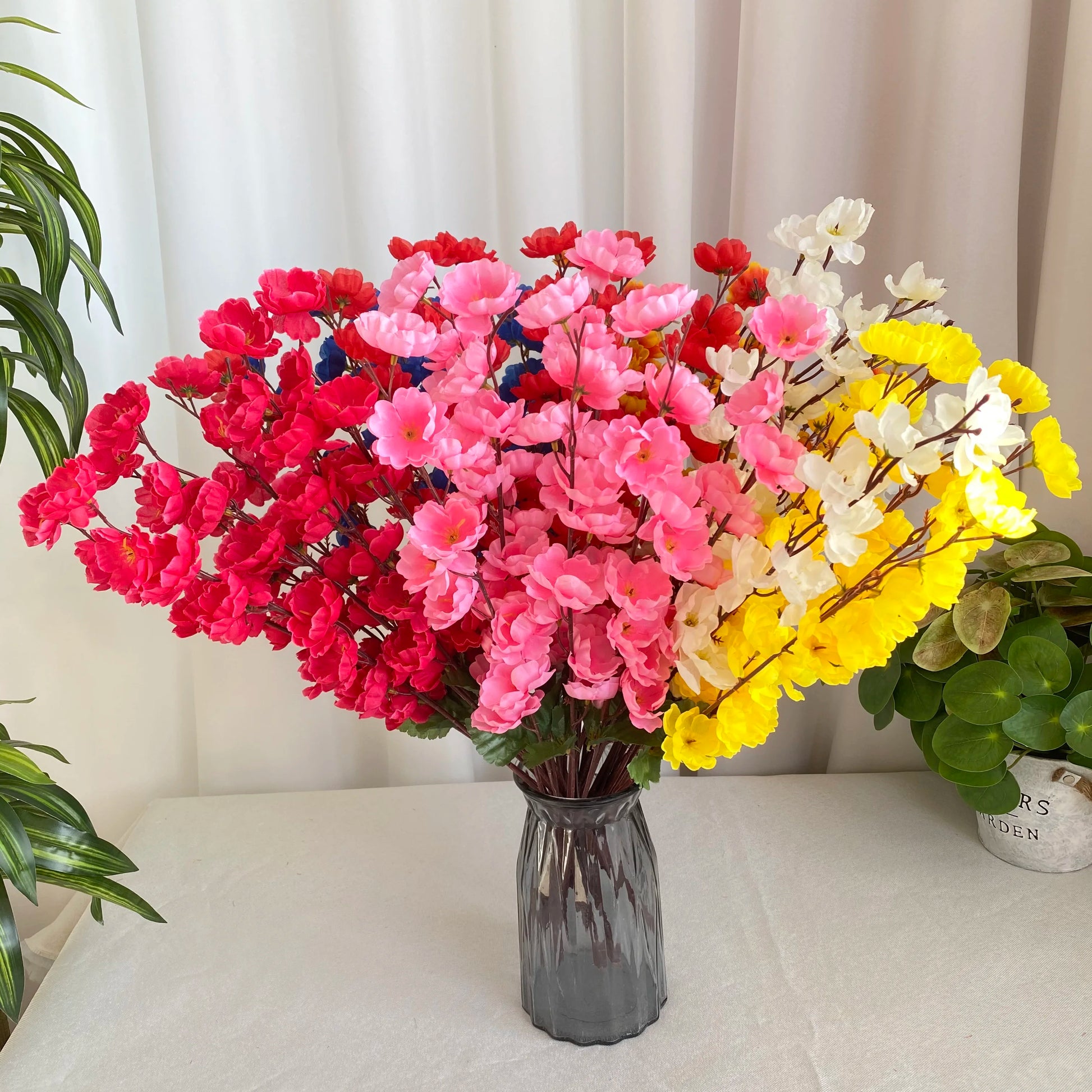 Competitive Price 7 Branches Bundle  Peach Blossom  Plant  Garden Decorative