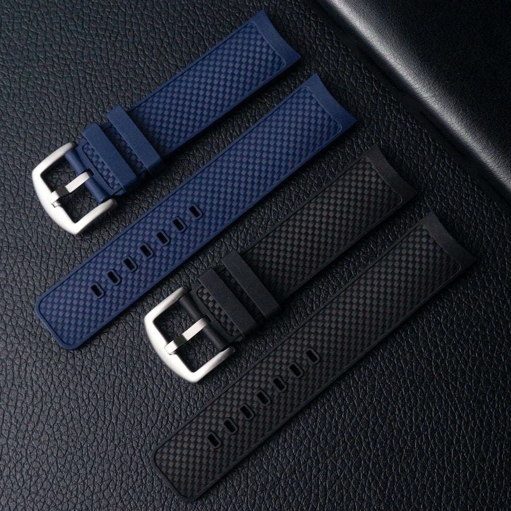 Jettda Factory Straight FKM Strap 20mm 22mm Waterproof Tire Pattern  Strap Diver Strap