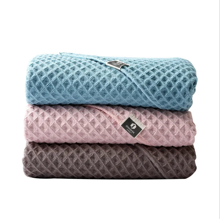 YSD  Waffle Microfiber Hair Towel Large Hair Wrap for Women Curly Long Thick Hair Quick Dry