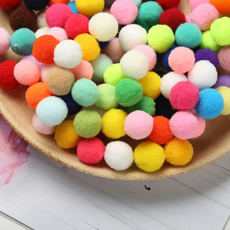 20mm Plush Ball Mixed Pompoms Ball Colorful High Elasticity Plush Ball for DIY Crafts Garment Decor Sewing Accessories