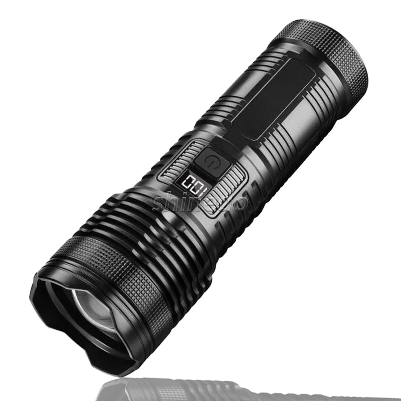 High Power LED Flashlight USB Rechargeable Super Long Range Torch Strong Light Lamp Outdoor Portable Lantern Flashlight