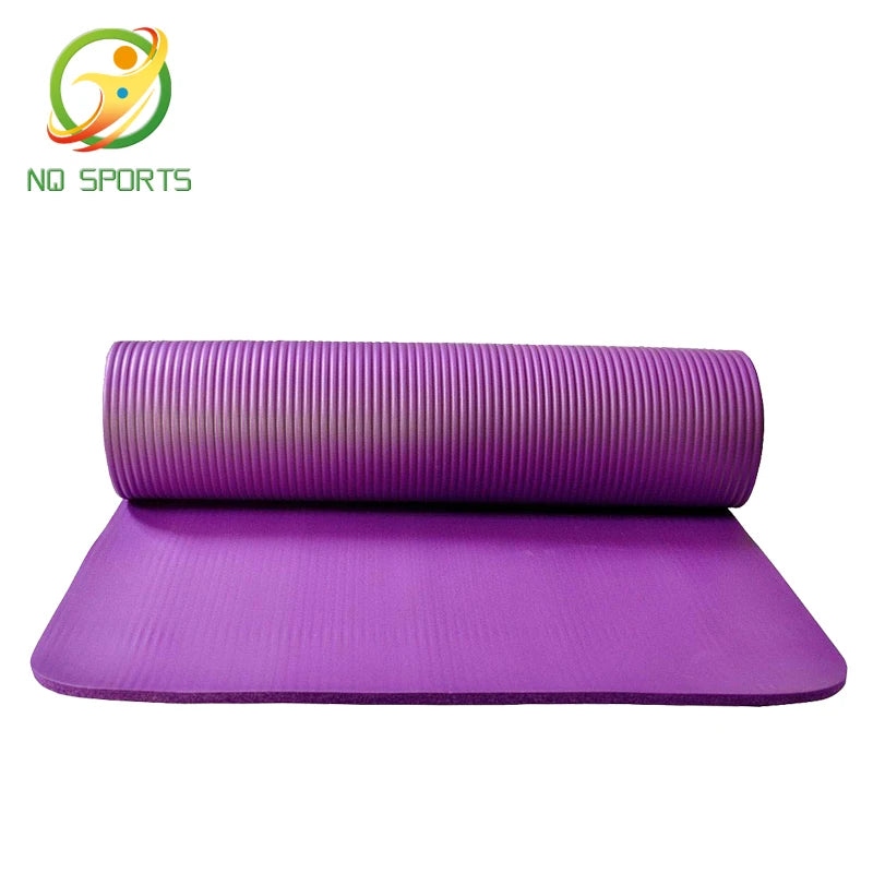 NQ SPORTS Custom Logo Eco-friendly Fitness Mat 6mm 8mm Customized Logo Multi-color TPE Durable Exercise