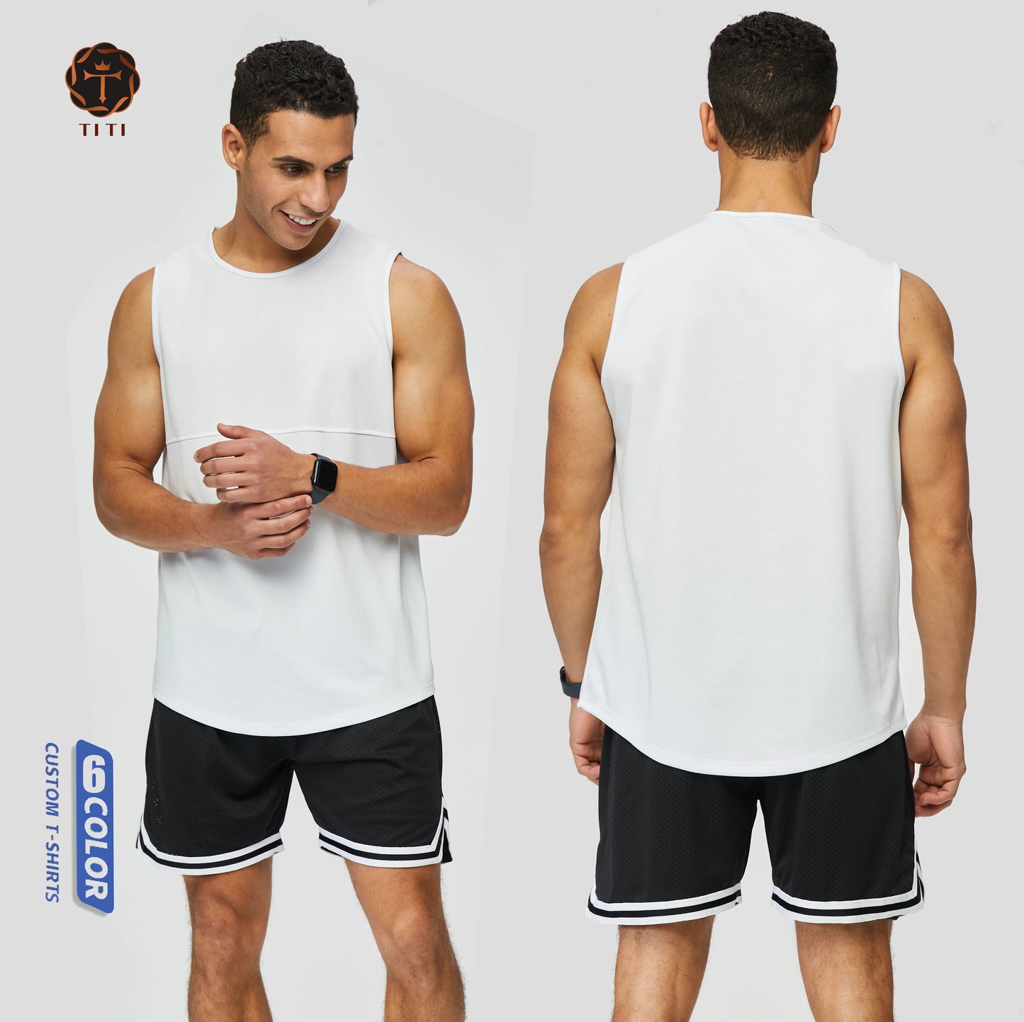 Unisex Custom Logo Gym Tank Tops Breathable Sleeveless Fitness Wear Workout Running Singlet Muscle Athletic Shirts for Men