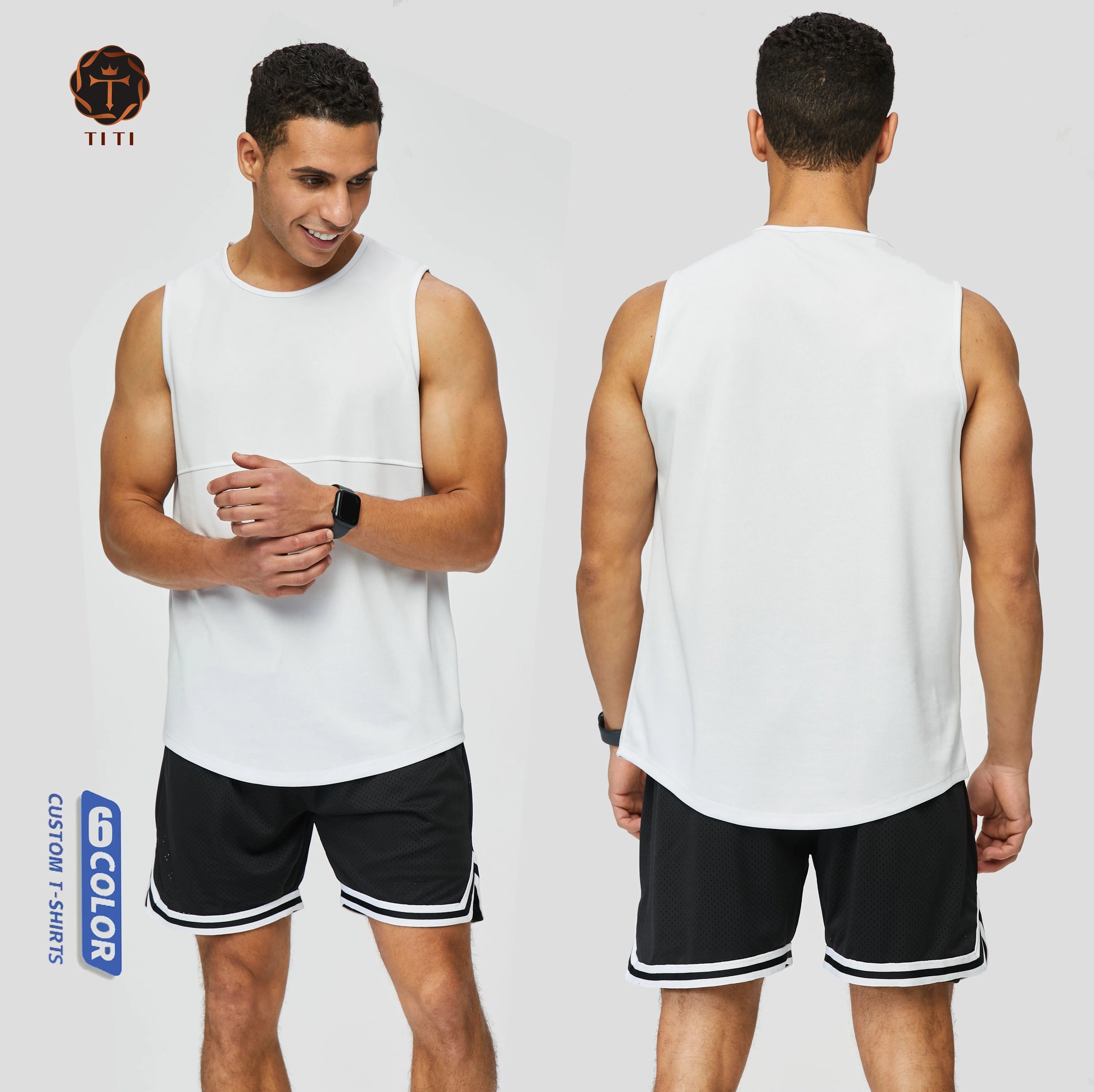 Unisex Custom Logo Gym Tank Tops Breathable Sleeveless Fitness Wear Workout Running Singlet Muscle Athletic Shirts for Men