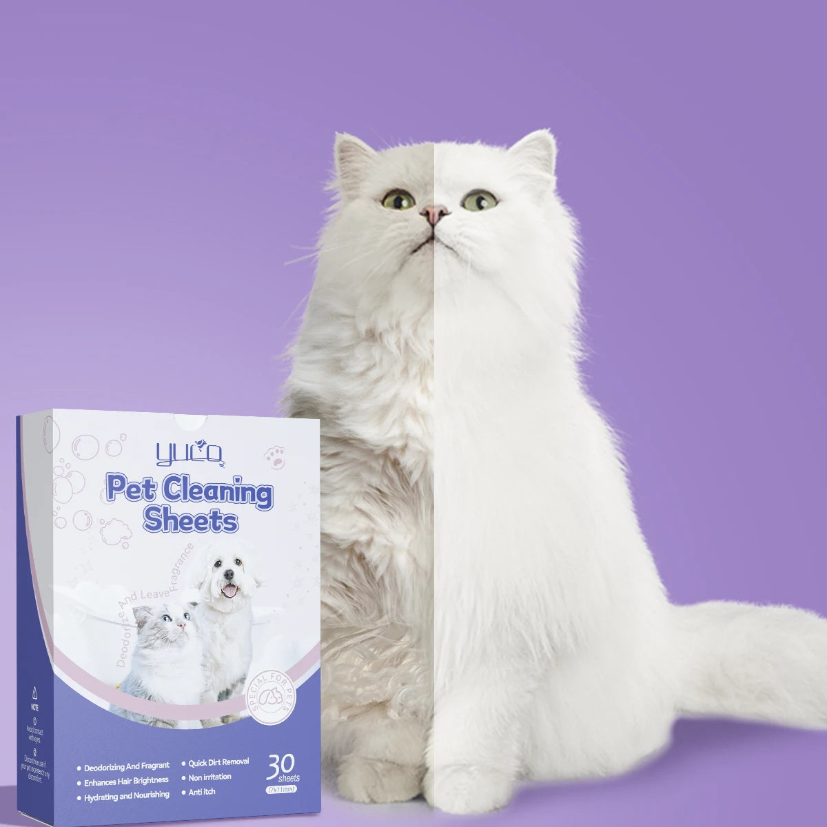New Arrival Pet Cleaning Bath Sheet Natural Shower Shampoo Nourishing Anti-itch No Residue Safe Mild Dog/Cats Cleansing Strip