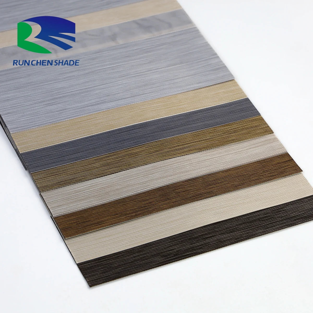 Automatic Electric Roller Shades with Plain Design Built-In Installation Night and Day Zebra Pattern Fabric Window Blinds