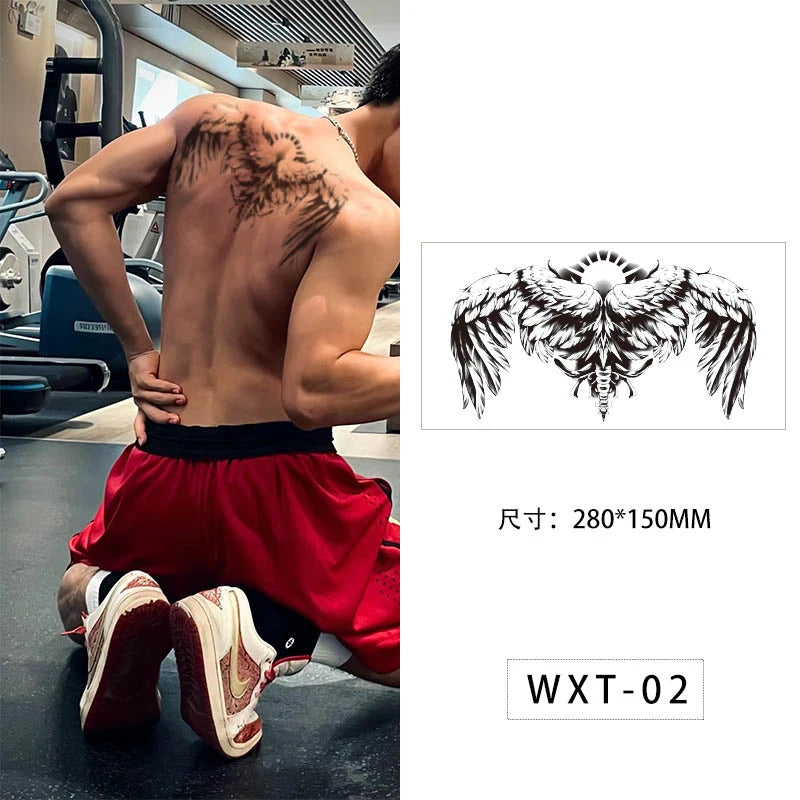 Wholesale Realistic Non-Toxic Juice Tattoo Sticker Semi-Permanent Back & Chest Art Long Lasting Design Easy Apply