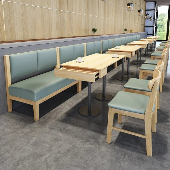 Colorful Restaurant Furniture Nordic Dining Booth Bench Seat Sofa Customized Color Modern Design Commercial Use MDF Material