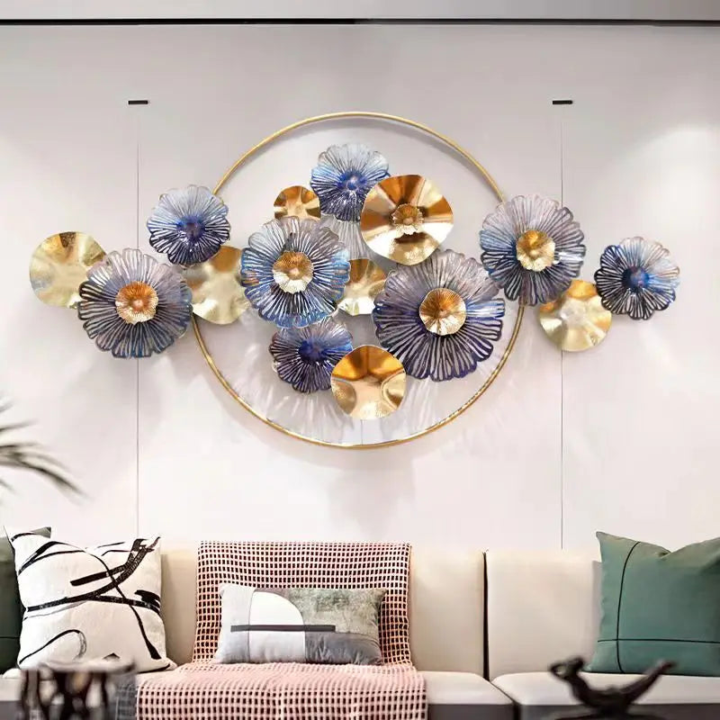 138x74 Flower Living Room Gold Light Luxury Home Wall Decor Restaurant Creative Metal Wall Decoration Wholesale Dropshipping