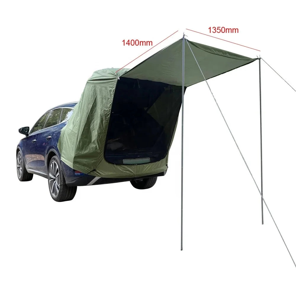Outdoor Car Tent Rear Tent with Canopy Car Trunk Extension Rain-Proof Tent for Hiking Camping Picnic Car Self-Driving Travel