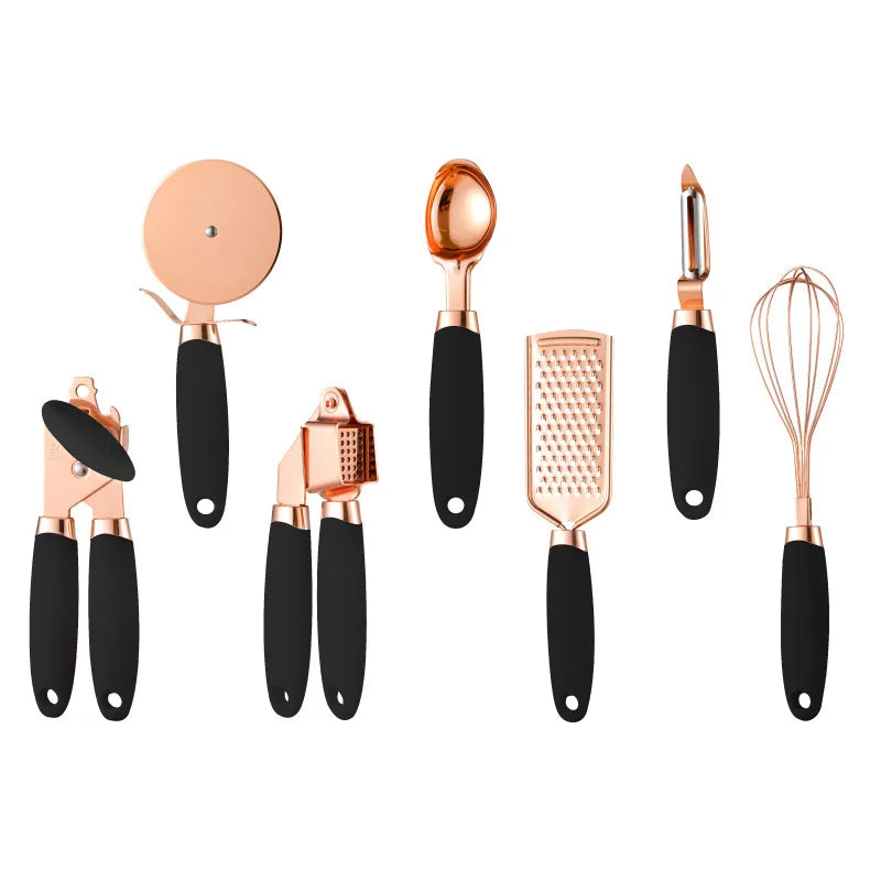 Best Selling Stainless Steel 7-Piece Kitchen Tool Set Can Opener Paring Knife Kitchen Baking Tool Set