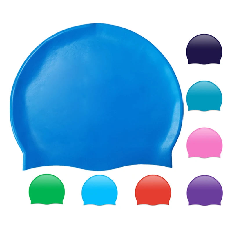 Custom Printed Adult Children's Breathplay Head Swimming Hat Anti Slip Silicone Swim Cap