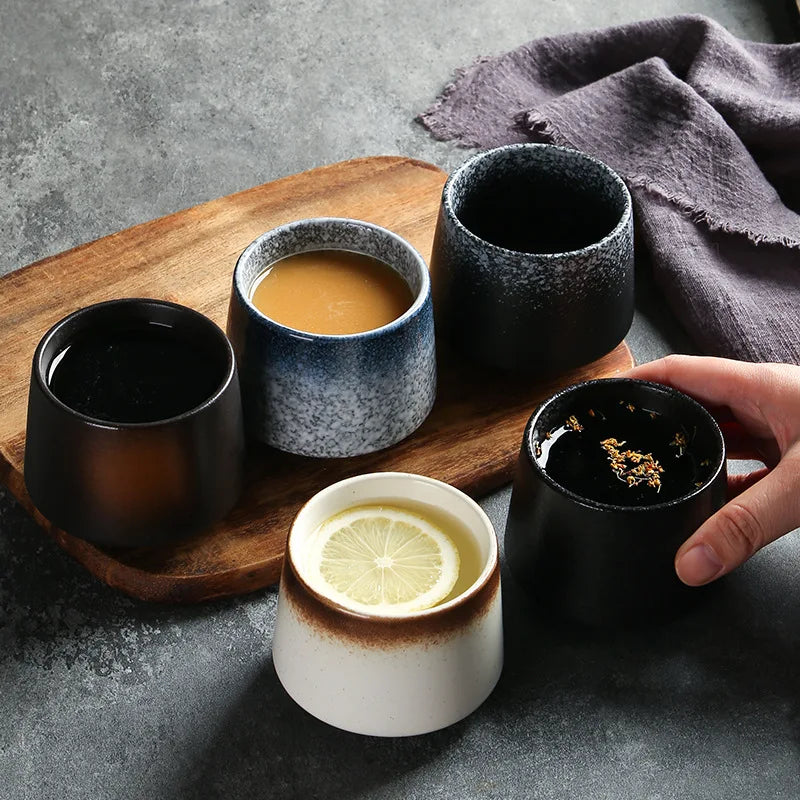 Japanese Style Ceramic Coffee Cup Drinkware Wine Mug Water Mugs Gift Wholesale 200ml Porcelain Personal Single Pottery Tea Cu