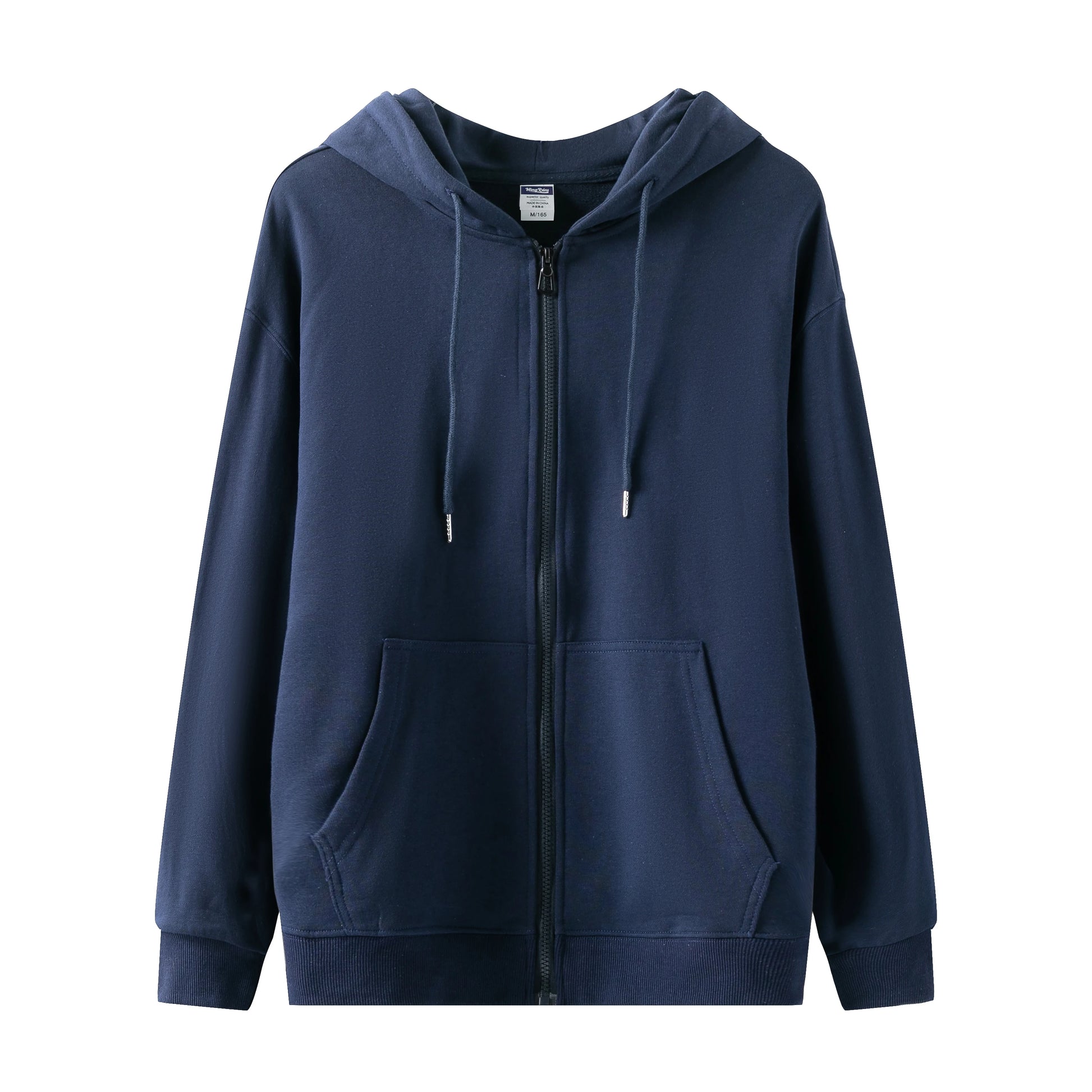 300gsm Custom  Plain  Printing logo Zip up Hoodies  Unisex Plain Blank Solid Color Sweatshirt Double Layer Hoodies for Men