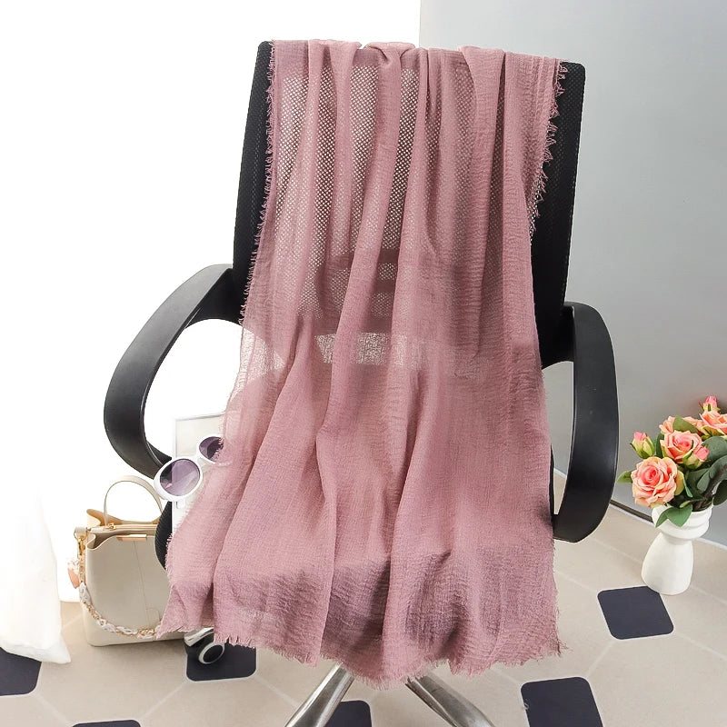 Hot Sell Wholesale Hijab New Women Jersey Hijab Cotton Material  Headscarf Muslim Wrapping Scarf
