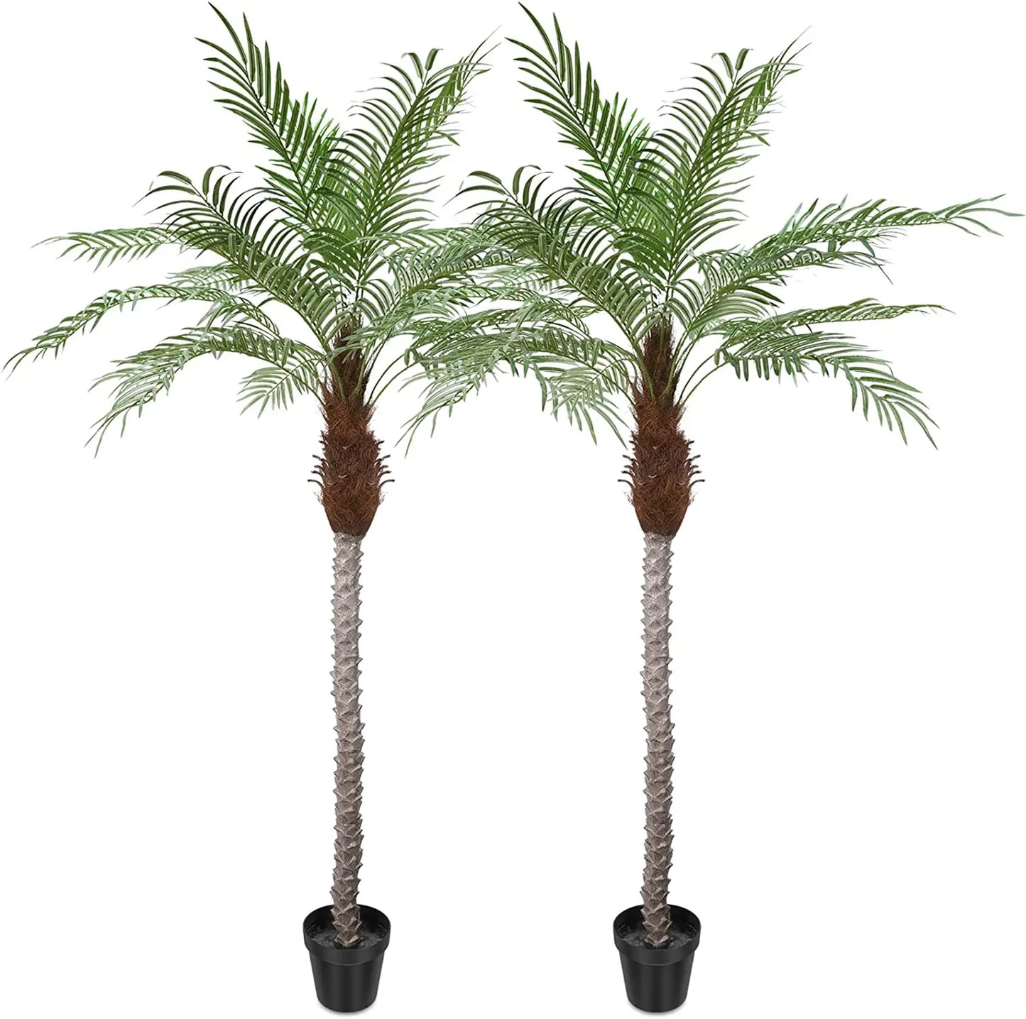 Faux Tall Indoor Outdoor Coconut Tree in Pot Artificial Large Tropical Palm Trees for Pool Garage Living Room Home Office Dec