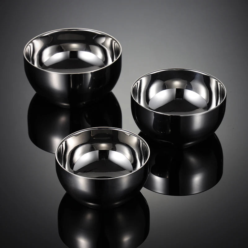 Wholesale 304 Stainless Steel Rice Soup Bowl Kindergarten Restaurant Snack Korean Rice Bowl 3009007