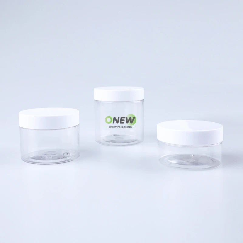 Manufacturer Make Frosted Plastic Jars for Cream clear Packing Pet Container Jar for Cosmetic