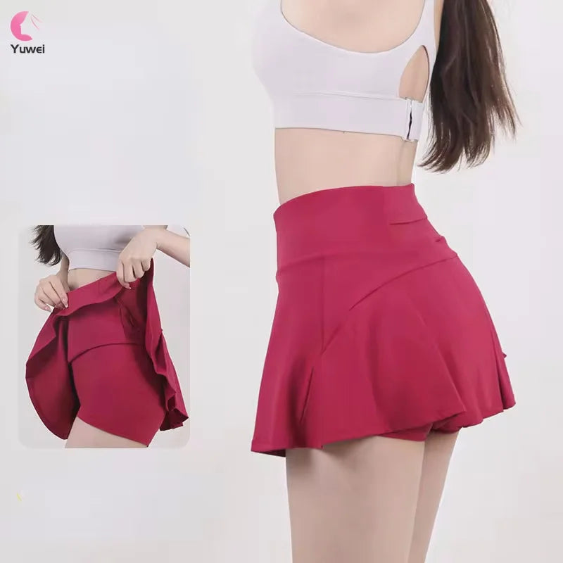 High Waisted With Pockets Inner Shorts for Athletic Skorts Sports Running Pickleball Women's Tennis Golf Skirts