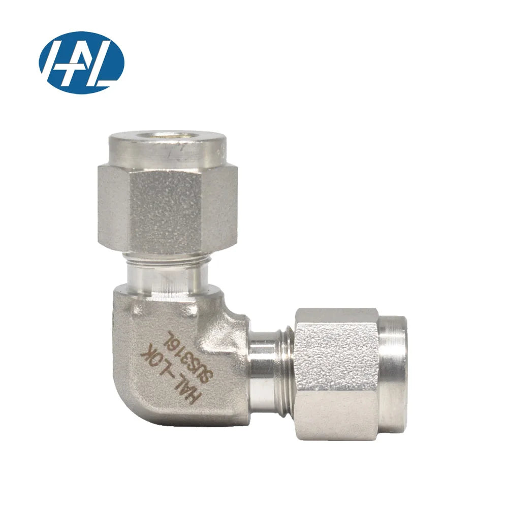 Stainless Steel Tube Fittings Union Elbow Sizes From 1/16 to 2 In. 2 mm to 50 mm Tube