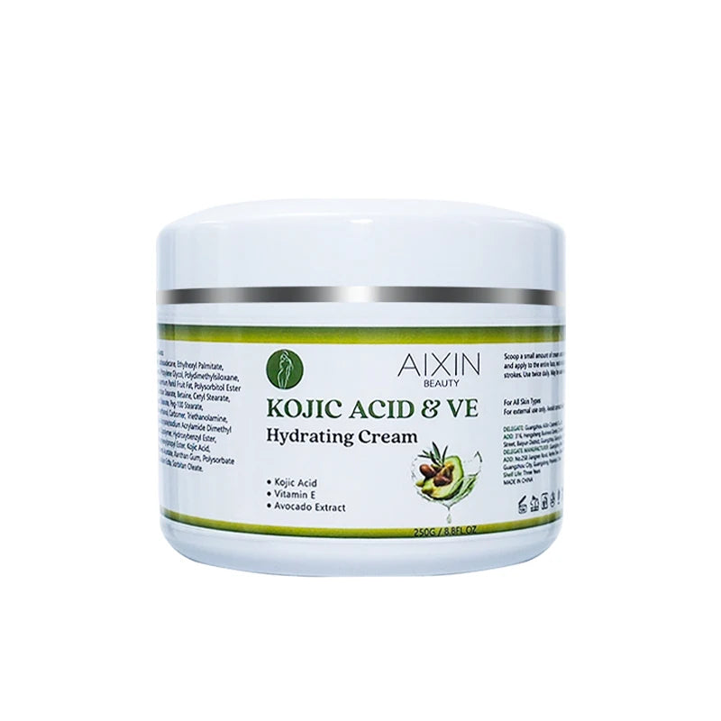 Aixin Private Label 250ml Organic Whitening Cream Brightening and Nourishing Moisturizing Kojic Acid & VE Hydrating Cream