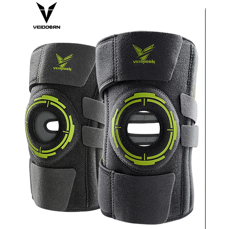 Veidoorn Sport Knee Brace Side Stabilizers Breathable Shock Absorption Non-Slip Eco-Friendly Protection Adjustable Size Patel
