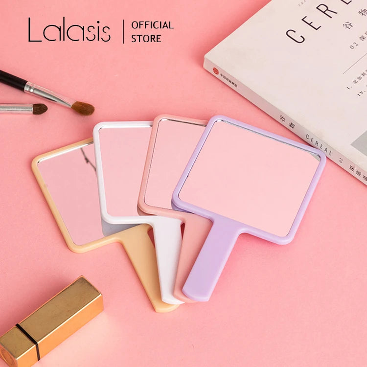 Lalasis Branded Cosmetic Mirror Metal Pocket Mirror Personalized square Make up Hand Held Mirror