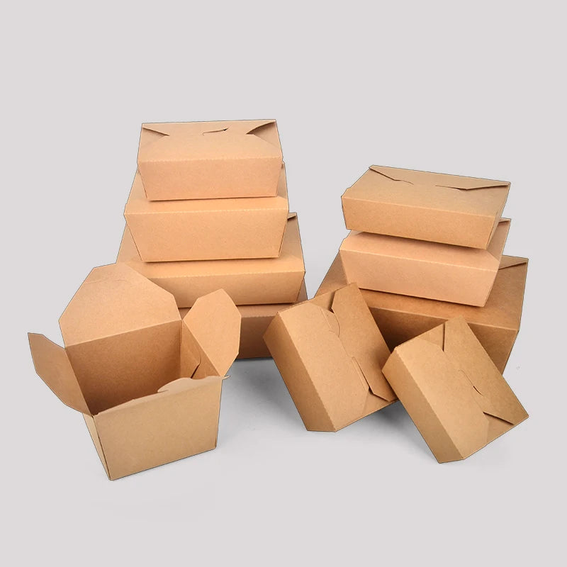 SenAng05 Kraft Paper Brown Takeaway Box Takeaway Paper Meal Box Salad Fried Chicken Rotisserie Bento Box