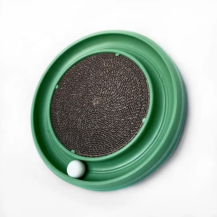Kangdarpet High-Quality Interactive Round Cat Scratching Board with Rolling Ball - Top Sale | Anti-Slip Scratching Pad for Ca
